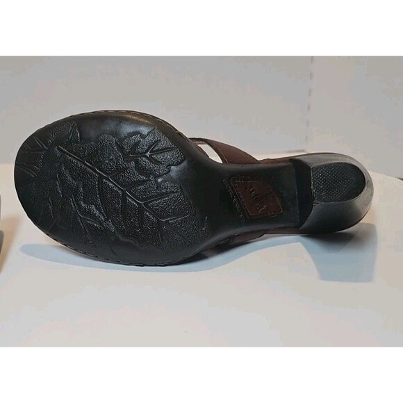 Born Slides Brown Leather Women Shoes Size 8 Medium - Picture 10 of 13